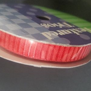 5/$15 Textured Trios Ribbon Red Stripes 3/8"x12' NW3284MC